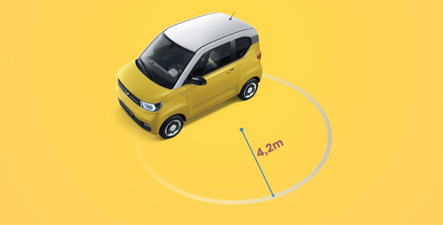 Wuling Hongguang Mini EV có bán kính quay vòng thấp