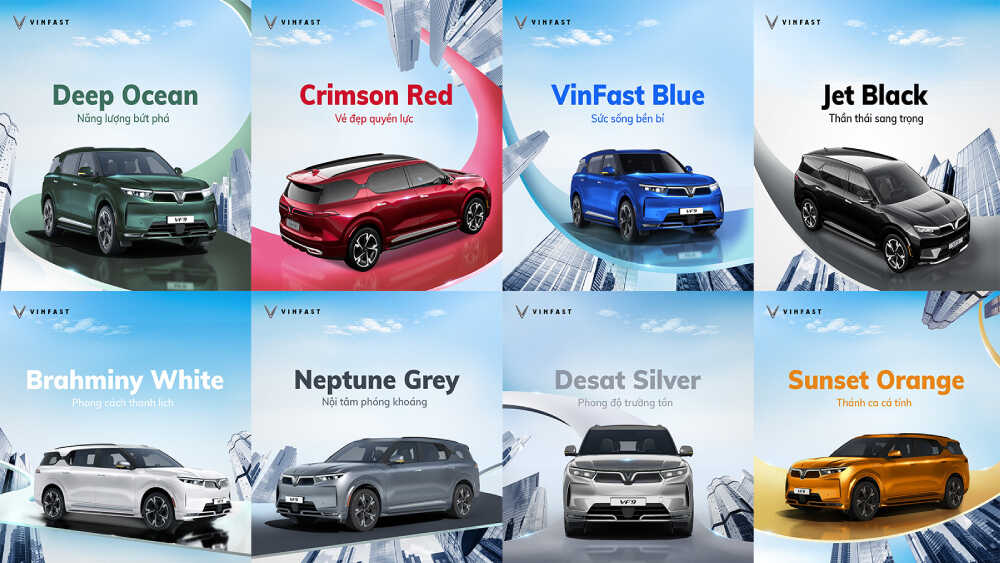 bảng màu xe vinfast vf9 - evcarvietnam.vn